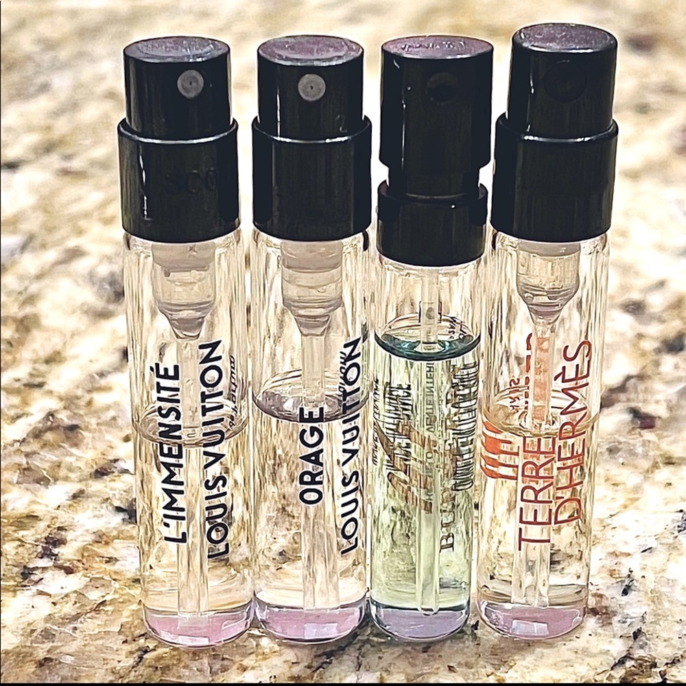 Men's Louis Vuitton, Terre d'hermes, Burberry Cologne Samples
